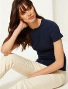 Marks & Spencer 2 Pack Fitted Short Sleeve T-shirt Navy Mix