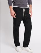 Marks & Spencer Regular Fit Pure Cotton Trekking Trousers Black