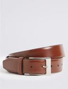 Marks & Spencer Coated Leather Active Waistband Belt Brown