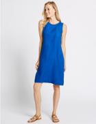 Marks & Spencer Linen Blend Tunic Dress Cobalt
