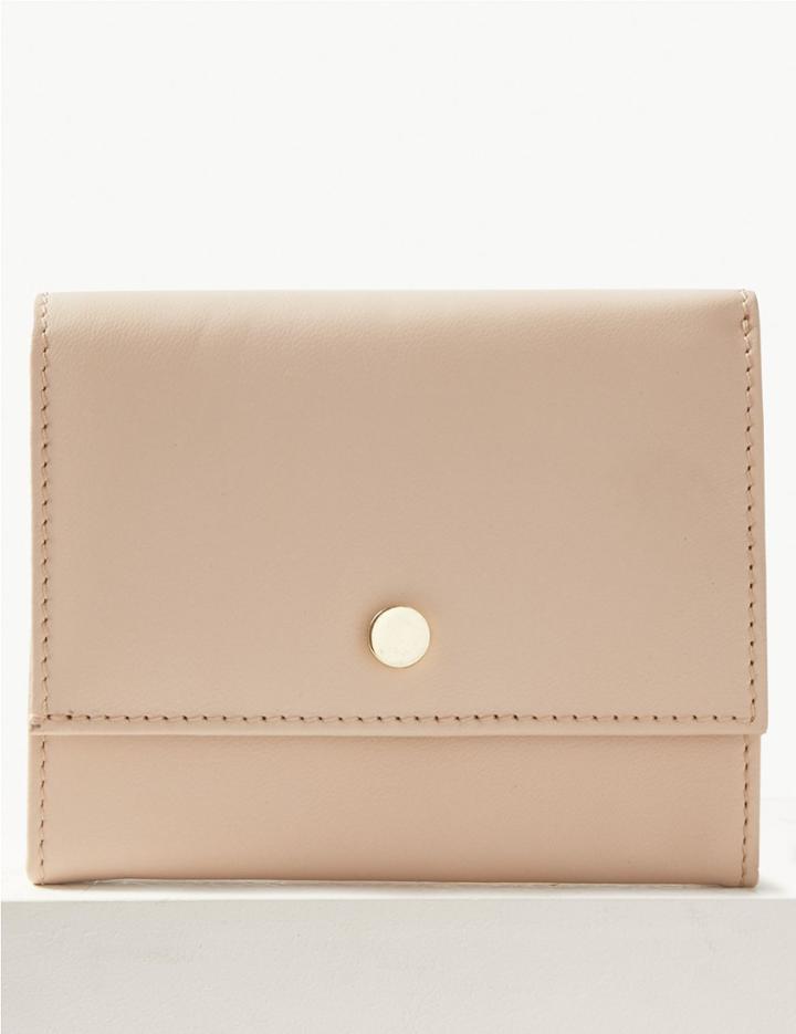 Marks & Spencer Leather Foldover Purse Nude