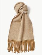 Marks & Spencer Textured Woven Scarf Natural Mix