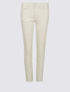 Marks & Spencer Relaxed Slim Leg Mid Rise Cropped Jeans Natural