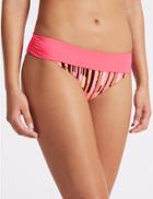 Marks & Spencer Striped Hipster Bikini Bottoms Pink Mix