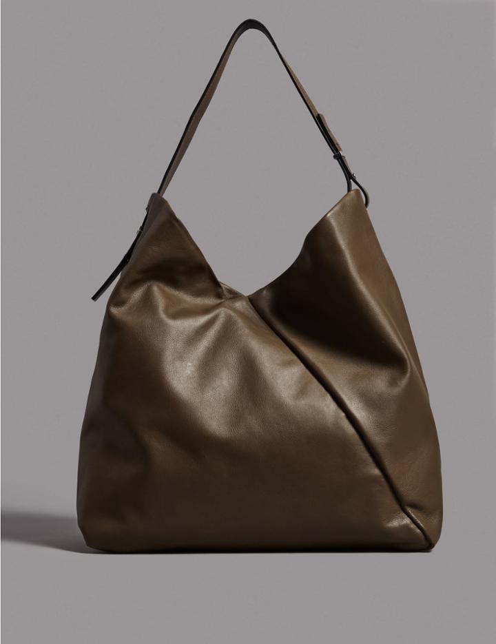 Marks & Spencer Leather Hobo Bag Olive