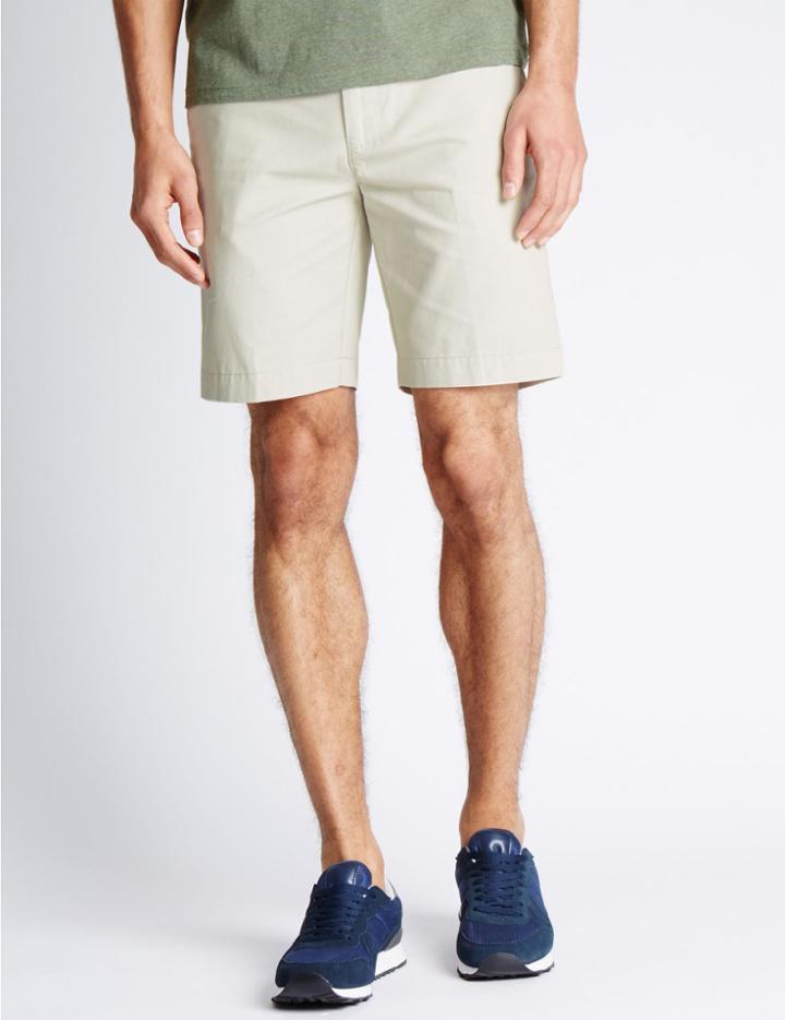 Marks & Spencer Pure Cotton Shorts Light Stone