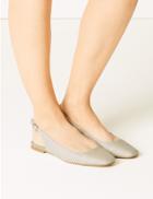 Marks & Spencer Square Toe Slingback Shoes Black/white