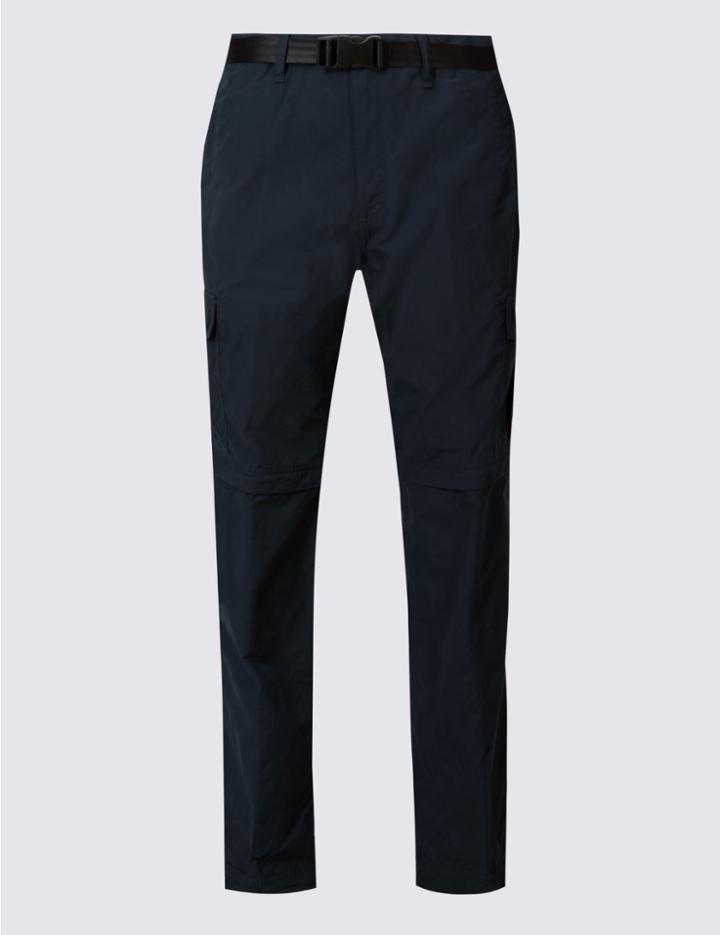 Marks & Spencer Trekking Flat Front Trousers Navy