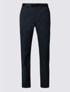 Marks & Spencer Trekking Flat Front Trousers Navy