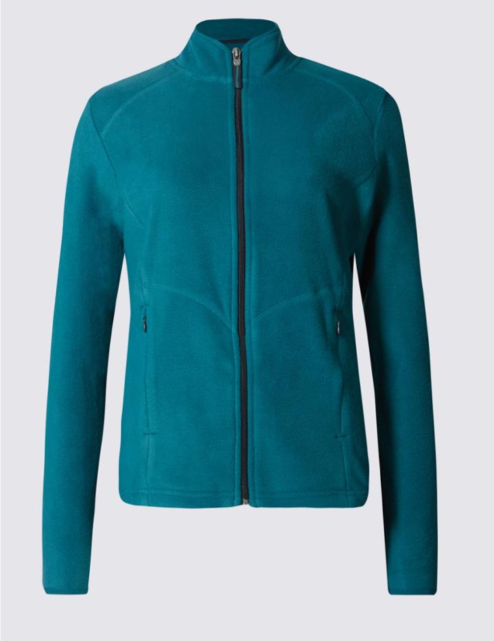 Marks & Spencer Funnel Neck Fleece Jacket Teal