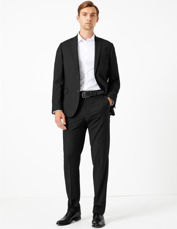 Marks & Spencer Black Tailored Fit Jacket Black