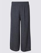 Marks & Spencer Crinkle Textured Wide Leg Culottes Charcoal