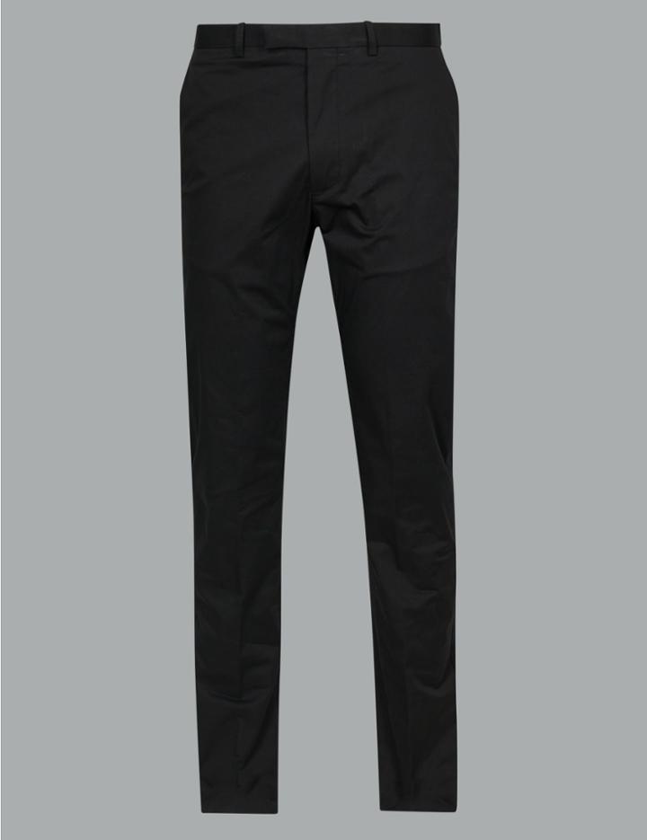 Marks & Spencer Slim Fit Stretch Cotton Chinos Black Mix