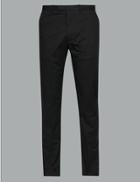 Marks & Spencer Slim Fit Stretch Cotton Chinos Black Mix