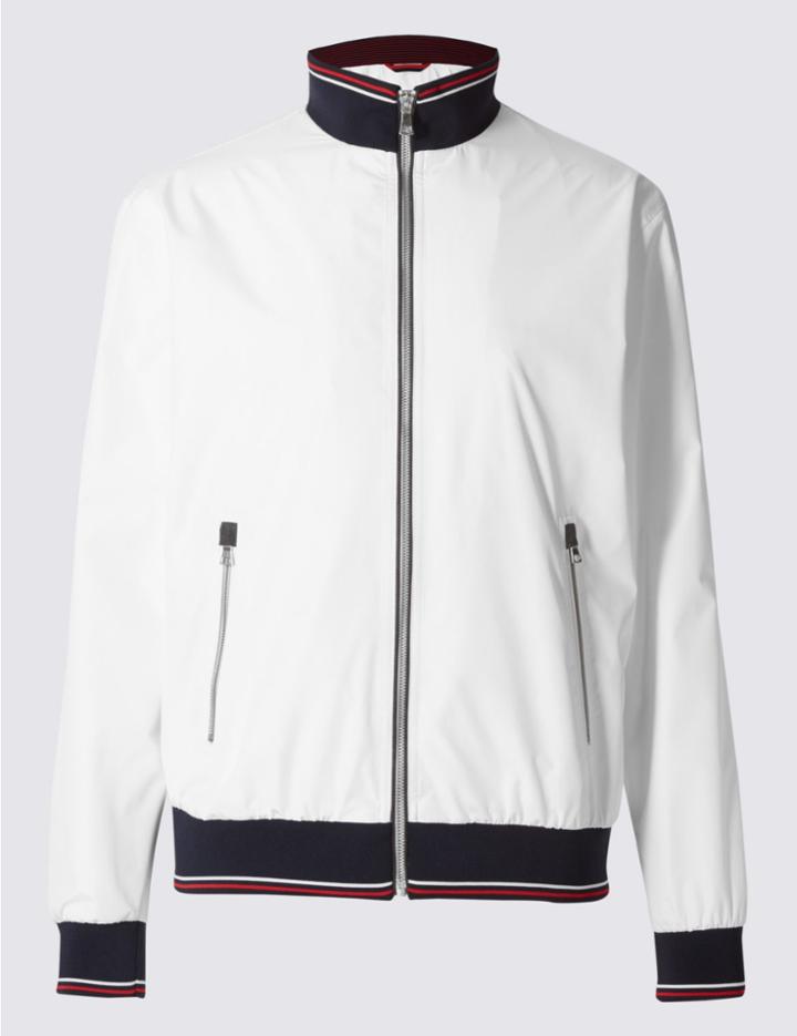 Marks & Spencer Bomber Jacket With Stormwear&trade; White