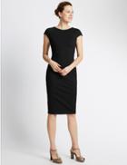 Marks & Spencer Ponte Short Sleeve Bodycon Dress Black