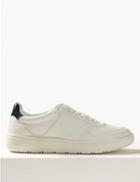 Marks & Spencer Punch Detail Lace-up Trainers White