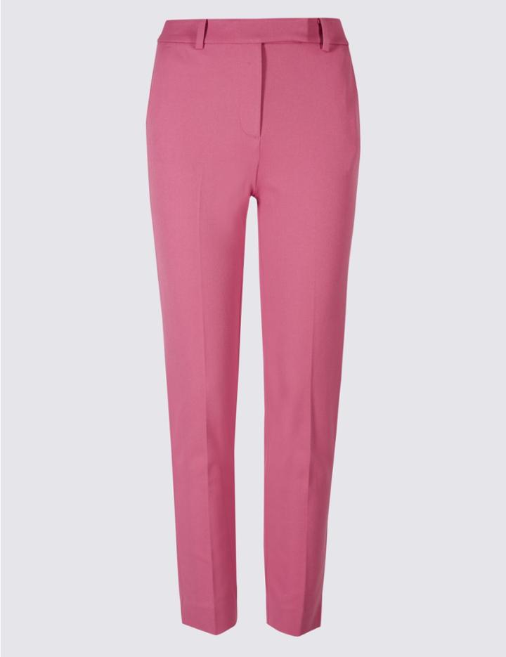 Marks & Spencer Slim Leg Trousers Hot Pink