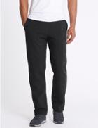 Marks & Spencer Pure Cotton Fleece Lined Joggers Charcoal Mix