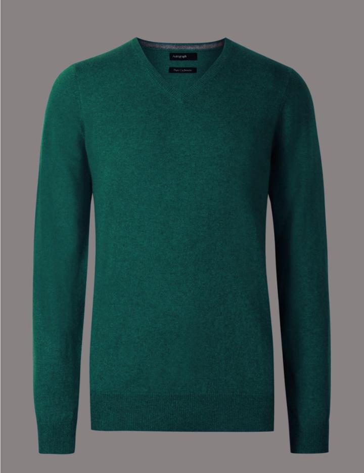 Marks & Spencer Pure Cashmere Jumper Dark Teal
