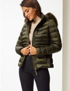Marks & Spencer Padded Down & Feather Jacket Fern Green