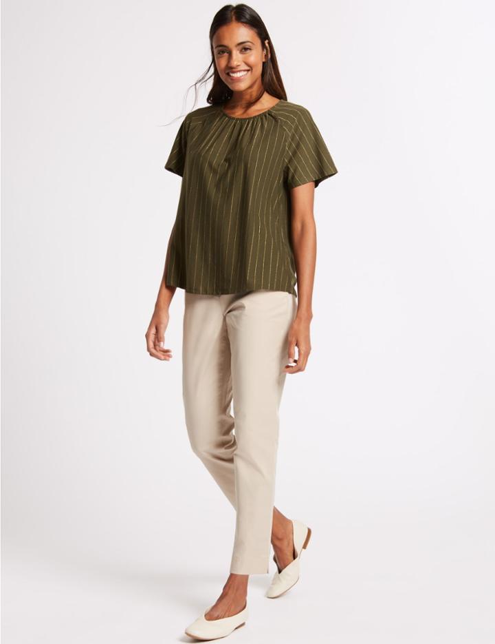 Marks & Spencer Cotton Rich Chinos Neutral