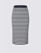 Marks & Spencer Striped Jersey Pencil Skirt Navy Mix