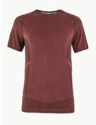Marks & Spencer Active Seam Free T-shirt Red Mix