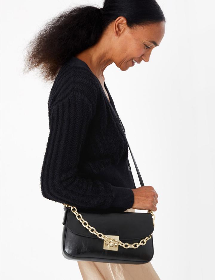 Marks & Spencer Chain Strap Baguette Bag Black