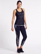 Marks & Spencer Light As Air Sport Leggings Navy Mix