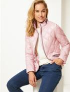 Marks & Spencer Padded Down & Feather Jacket With Stormwear&trade; Pink Cloud