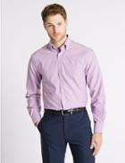 Marks & Spencer Pure Cotton Regular Fit Oxford Shirt Magenta