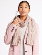 Marks & Spencer Cable Chenille Scarf Blush