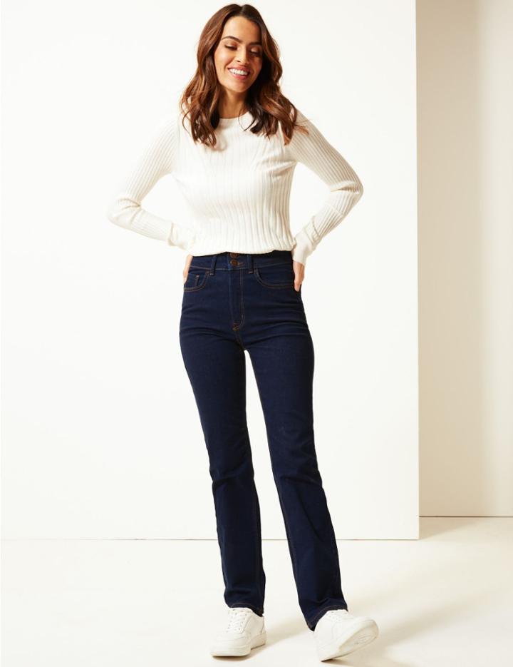 Marks & Spencer Sculpt & Slim Straight Leg Jeans Indigo