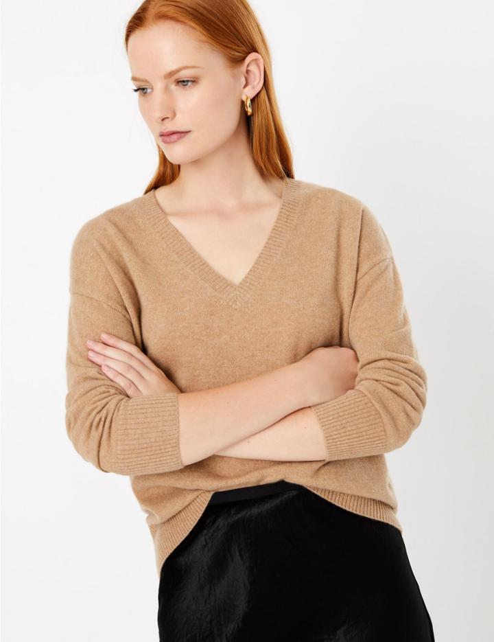 Marks & Spencer Pure Cashmere Relaxed V-neck Jumper