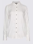 Marks & Spencer Garment Dye Long Sleeve Shirt Winter White