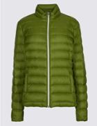 Marks & Spencer Padded Down & Feather Jacket With Stormwear&trade; Fern Green