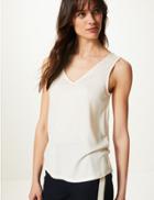 Marks & Spencer Textured V-neck Vest Top Cream