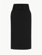 Marks & Spencer Belted Pencil Skirt Black