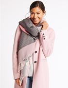 Marks & Spencer Checked Scarf Pink Mix