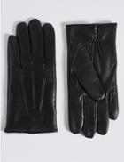Marks & Spencer Leather Gloves With Thinsulate&trade; Black