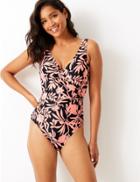 Marks & Spencer Secret Slimming&trade; Floral Print Wrap Swimsuit