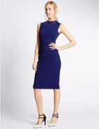 Marks & Spencer Ponte Sleeveless Bodycon Dress Rich Blue