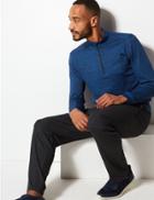 Marks & Spencer Active Half Zip Top Bright Blue Mix