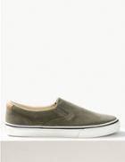 Marks & Spencer Suede Slip-on Pumps With Freshfeet&trade; Khaki