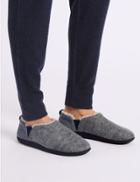 Marks & Spencer Slip-on Slippers With Freshfeet&trade; Grey Mix