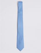 Marks & Spencer Pure Silk Tie China Blue