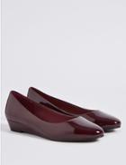 Marks & Spencer Wedge Heel Smart Court Shoes Mulberry