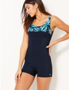 Marks & Spencer Secret Slimming&trade; Non-wired Swimsuit Navy Mix