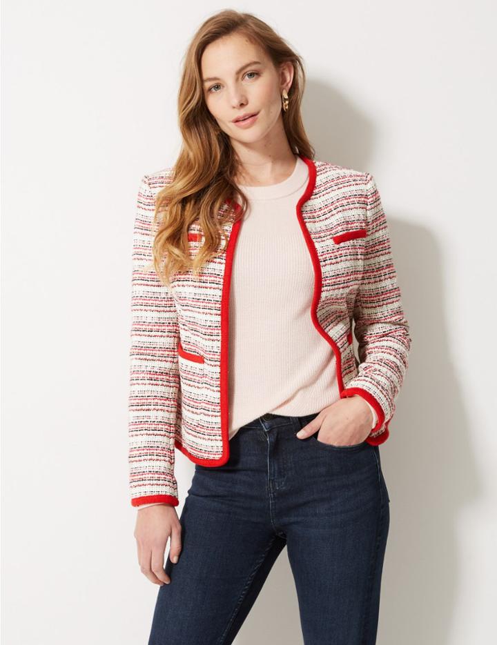 Marks & Spencer Textured Blazer Red Mix